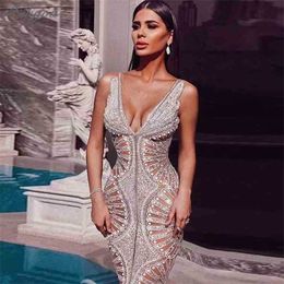 Fashion Chic Silver Sequin Ruffle Design V-Neck Backless Celebrity Party Club Maxi Long Dress 210525
