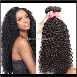 Unprocessed Indian Human Remy Virgin Hair Jerry Curly Hair Weaves Hair Extensions Natural Colour 100G/Bundle Double Wefts 3Bundles/Lot Xmufc