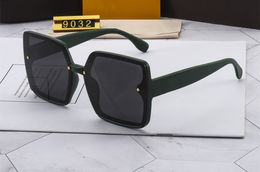 2021 Designer Square Sunglasses Men Women Vintage Shades Driving Polarized Sunglass Male Sun Glasses Fashion Metal Plank Sunglas Eyewear 9032