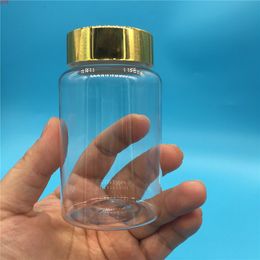 150PCS150ml 4OZ Transparent Plastic Empty Bottle Powder Pill Candy Bath Salt With Sealing Paste Containergood qty