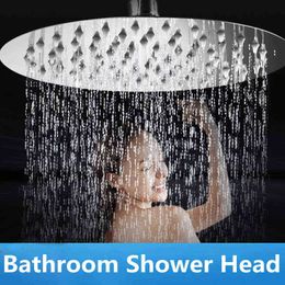 Home Round 12/10/8/6/4 inch Rainfall Shower Head Bathroom Stainless Steel Ultra-thin Shower Heads Chrome Finish Rain Shower H1209