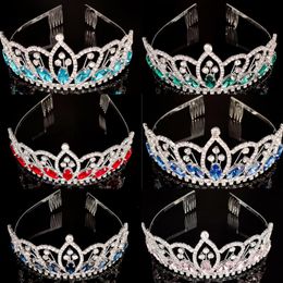 Hair Clips & Barrettes Fashion Colour Crystal Bridal Crown And Headdress Rhinestone Headband For Women's Wedding Accessories