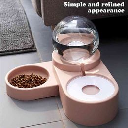 1.8L New Bubble Bowls Food Automatic Feeder Fountain Water Drinking for Cat Dog Kitten Feeding Container Pet Supplies Y200922