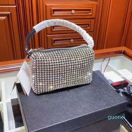 Luxury fashion brand designer diamond handbag Grand King shiny diamond dinner bag high-end two-color 2021 bag shoulder bag