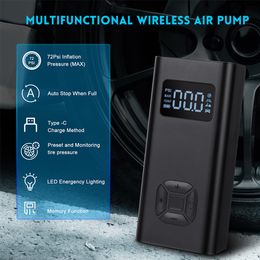 Car Electrical Air Pump Mini Portable Wireless Tire Inflatable deflate Inflator Air Compressor Pump Motorcycle Bicycle ball321J