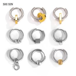 mens small hoop earrings NZ - Small Hoop Earrings For Women Men Fashion Heart Geometry Mini Circle 2021 Korean Tiny Round Earring Jewelry Gift & Huggie