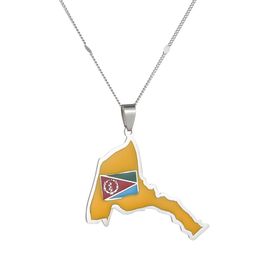 Eritrea Map Flag Pendant Necklaces For Women Map Of Eritrean Chain Jewelry