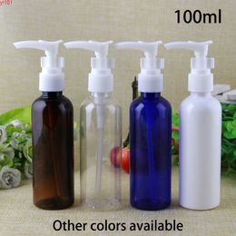 100ml Empty Plastic Sprayer Pump Bottle Lotion Water Spraying Bottles White Blue Brown Cosmetic Containers Free Shippinggood qty