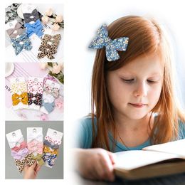 40PC=10 Sets Cute Baby Hair Clips Flower Lattice Bows Kids Girls Hairpins Dot Children Headwear Barrettes Baby Hair Accessories