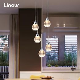 Pendant Lamps Nordic Lights For Living Room Dining Glass Lampshade Silver Bedroom Wall Lamp Creative Bar Decoration Fixture