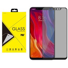 Anti-spy Privacy Full Cover Tempered Glass Protector Silk Printed FOR XIAOMI A3 POCO M3 PRO 5G Redmi 10X 4G 5G 100PCS/LOT IN RETAIL PACKAGE