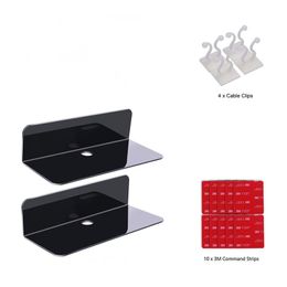 floating switch NZ - Acrylic Floating Wall Shelves Damage-Free Expand Space Small Display Shelf For Switch Smart Speaker Action Figures Kitchen Storage & Organiz