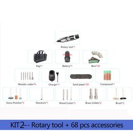 12V Lithium-Ion Cordless Rotary Tool Kit Electric Mini Drill with Six Speed Adjustment portable