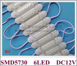 LED light module injection SMD 5730 DC12V 70mm X 15mm X 7mm SMD5730 6 LED 1.6W 200lm high bright IP65 waterproof CE