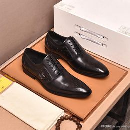 A1 21ss Luxury brandsFashion Mens Gommino Dress Casual Party Shoes Cowskin Single Shoe Slip On Wedding Pumps Black Size38-46