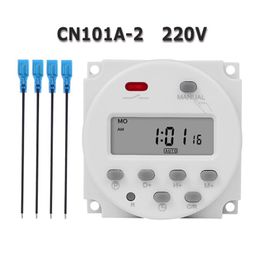 Timers CN101A 220V AC Programmable Lighting Timer Free Output Microcomputer Digital Electronic 24 Hours Time Switch Din