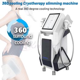 Double Channels 360° Cryo Cooling Machine Body Shaping And Slimmimg Fat Freeze Cryotherapy Beauty Equipment For Cellulite Removal