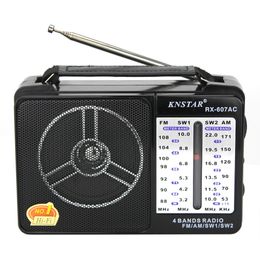 RX-607AC 4-Band Radio FM/AM/SW1/SW2 Retro Mini Portable Speaker for Elder Women Men Kids with Handle Antenna