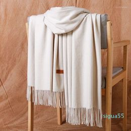 Scarves Women Artificial Cashmere Hijabs Soft Solid Cachecol Feminino Thick Mantilla Autumn Spring Winter Scarves1