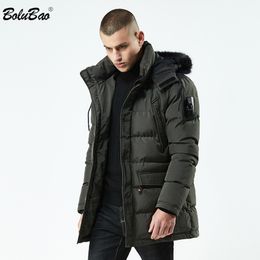 BOLUBAO Men Parkas Coats Winter Male Hooded Jackets Casual Thicken Brand Parka Coat Men's Fashion Long Section Warm Parkas 210518