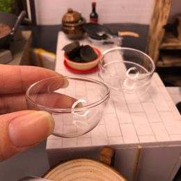 1:12 Miniature Glass Fruit Bowl Salad Bowl Dollhouse Kitchen Accessories DIY Toys Best For Dollhouse Decals NICE