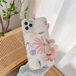 Flower Suitable For IP 11Pro/Max Mobile Phone Case 7p Female 8plus Silicone Protective Cover For Huawei Mobile Phone P30Pro/40