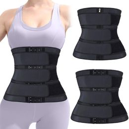 Women's Shapers Women Fat Burning Waist Trainers Body Shaper Corset Neoprene Slimming Belt 3 Trainer Tummy Control Weight Loss