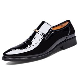 Spring Autumn Simple Large Size Mens Dress Shoes Luxury Cozy Waterproof Wearable Slip on Pointed Toe Shoes Business Shoes Men