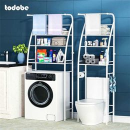 Stainless Steel Over the Rack Bathroom Toilet Cabinet Kitchen Washing Machine Space-saving Shelf Storage Organiser Holder 211102