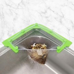 Kitchen Sink Hanging Net Rack Philtre Leftovers Wash Triangle Drain With 50 Disposable Bags Hooks & Rails