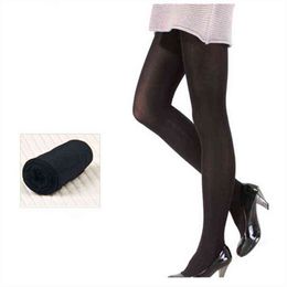 2021 Classic Sexy Women Black Opaque Footed Tights Pantyhose Thick Tights Stockings Women Fashion Tights Y1130