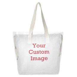Shopping Bags Luxury Designer Shoulder Bags Simple Tote Bag Custom Pattern Large Capacity Handbag For Women 2021 Summer Beach Bag 220310