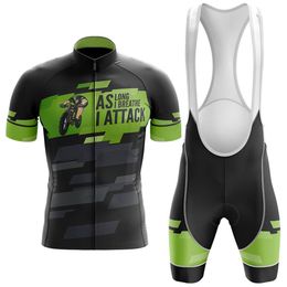 2024 Attack Cycling Jersey Set Summer Mountain Bike Clothing Pro Bicycle Cycling Jersey Sportswear Suit Maillot Ropa Ciclismo