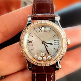 Neue Mode Armbanduhr Klassische Top De Design Uhren Armband Luxe Diamanten Lady Happy Leder Echte Qualität Montres Frau Sport Rel Ajgm