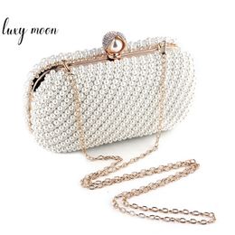 Women's Pearl Clutch Day Clutches Evening Elegant Party Wedding Purse and Handbags