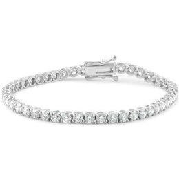 14k white gold bracelet Gems tennis bracelet 4 mm round cut diamond cz cubic zirconia tennis bracelet