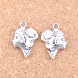 41pcs Antique Silver Bronze Plated lady girl head Charms Pendant DIY Necklace Bracelet Bangle Findings 23*17mm