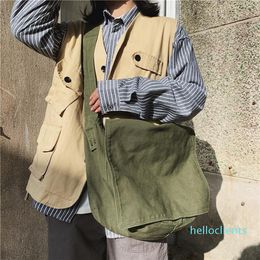 Shoulder Bags Vintage Women's High Quality Canvas Unisex Crossbody-bag Casual Girls Student School Bookbag 2021