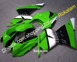 Motorbike Fit For Kawasaki 2004 2005 ZX-10R ZX 10R ZX10R 04 05 Green Black White ABS Fairing (Injection molding)