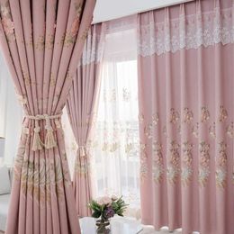 Curtains Modern Minimalist Embroidery Curtains for Living Room and For Bedroom Curtain Window Screen French Window Curtains 210712