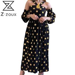 Women Dress Hollow Out Off Shoulder Sexy Bohemian Dresses For Vintage Long Dot Beach Style s Dropship 210524
