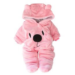 LZH Baby Winter Clothes For born Girl Boys Overall Romper Jumpsuit Kids Carnival Costume Infant Clothing 211229