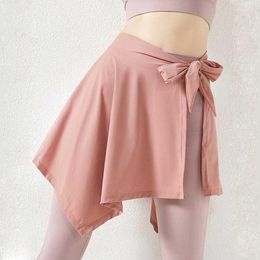 Yoga Outfit Skirts Long Straps One Piece Tennis Ballet Skirt Jogging Women All-match Hip Covering Bottoms Running Gym Shorts