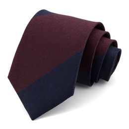 Bow Ties Men's Business 8 CM Wide Striped Dresses Necktie Fashion Formal Work Cravat Male Gift With Box