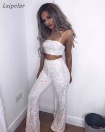 White Sexy Lace Pants Suit Oferta Online | DHgate.com