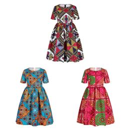 Teen Girls Dress 2021 Summer Kids Elegant Flower Printed Princess Dress Children Birthday Party Clothing 7 8 9 10 11 12 Year Q0716