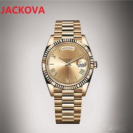 High Quality Men mechanical automatic watch 41mm Day-date sapphire gold president bracelet fluted bezel luxury mens watches 316L stainless steel strap