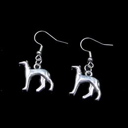 New Fashion Handmade 20*20mm Dog Grayhoud Earrings Stainless Steel Ear Hook Retro Small Object Jewellery Simple Design For Women Girl Gifts