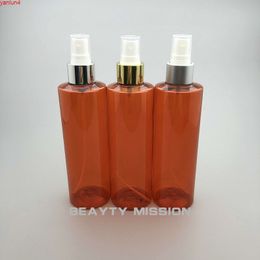 250ML 24pcs/lot Red Plastic Makeup Spray Bottle With Fine Pump,Empty Cosmetic Containers, Personal Care Toner Bottlesgood high qualtit