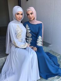 Ethnic Clothing Muslim Dress Women Fashion Lace Bead Loose Arab Lady Robe Abaya Dubai Turkey Belt Donsignet
